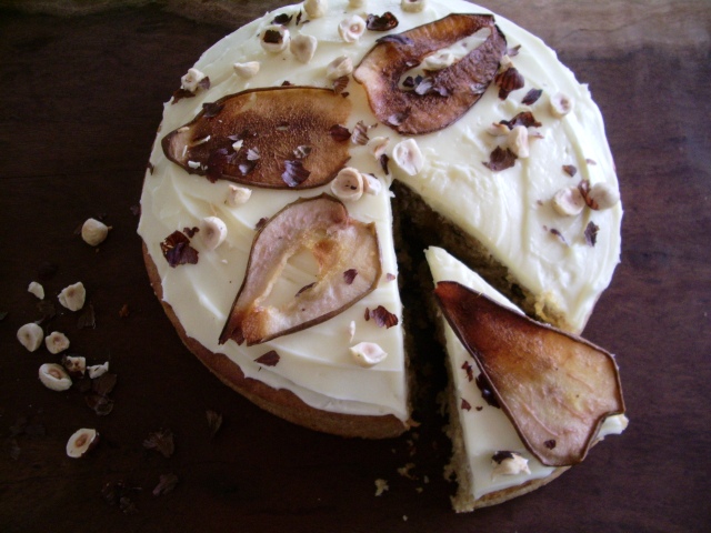 Pear, parsnip and ginger cake