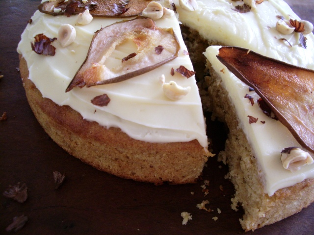 Pear, parsnip and ginger cake